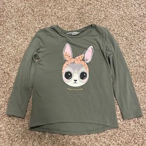 H&M Childs, long sleeve bunny shirt